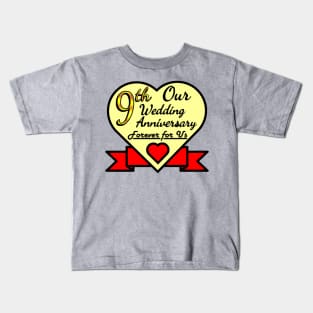 9th wedding anniversary Kids T-Shirt